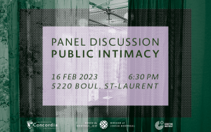 Banner for Public Intimacy panel discussion