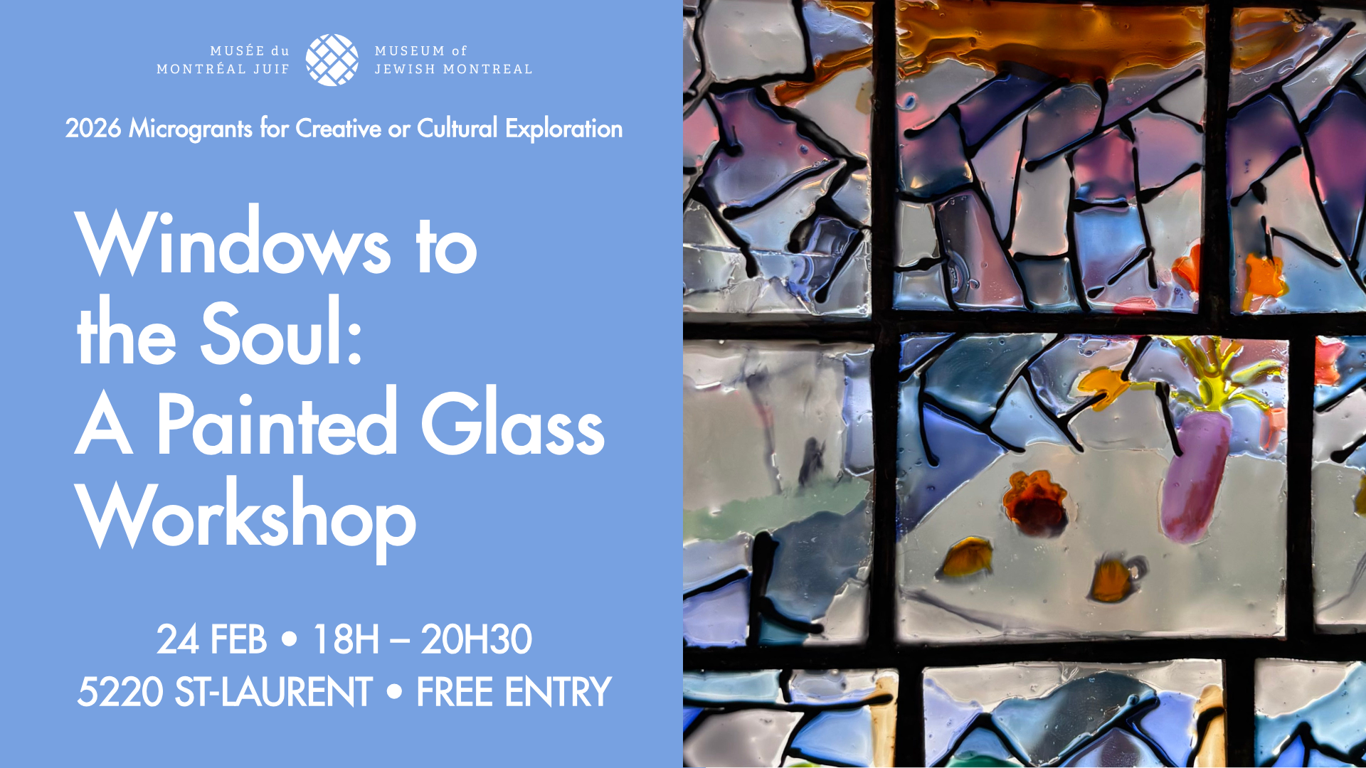 Painted Glass Workshop Event Banner